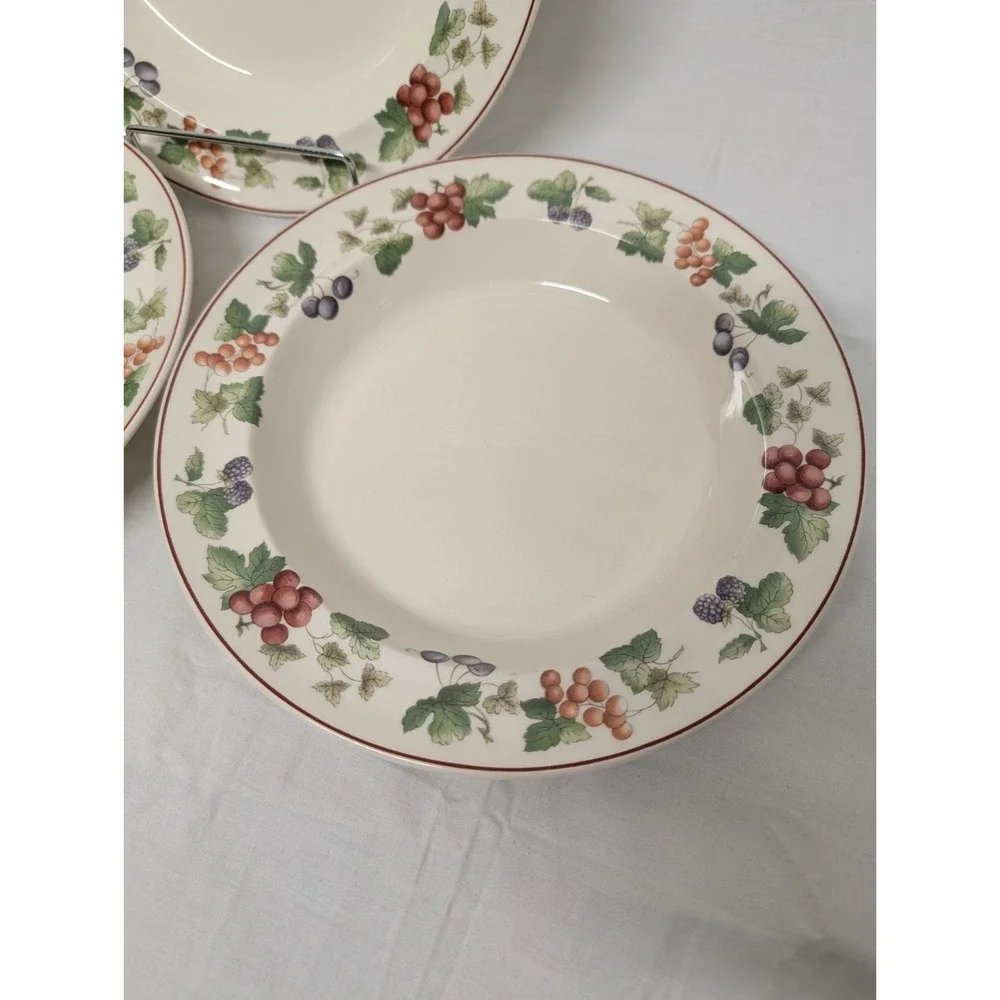 Wedgewood Queensware Provence Rimmed Soup bowls Set Of 3